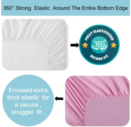 Supersoft 100%Cotton,Moses Basket/Travel Cot/Next2Me Crib/ Cot Bed Fitted sheet. - Picture 10 of 37