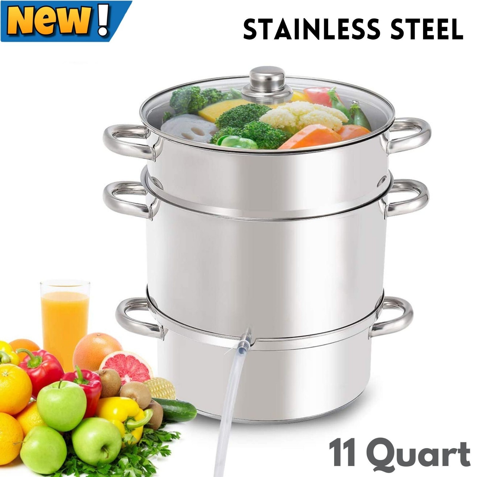 Multi Pot Making Apple Grape Juicer Steamer Jelly Maker Steam Water Bath Canner