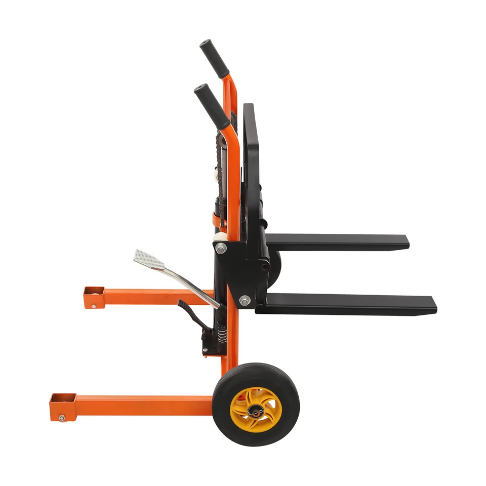 Stacker Hydraulic Material Winch Stacker 440lbs Pallet Truck Dolly Fork Lift - Image 3 of 4