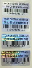 BCc 100 to 1000 Custom BARCODE Product Protection Security Hologram Stickers