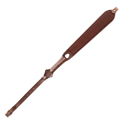 TOURBON Leather Rifle Strap Gun Sling Padded Belt Finger Rest Hunting Belt Gift - Picture 8 of 24