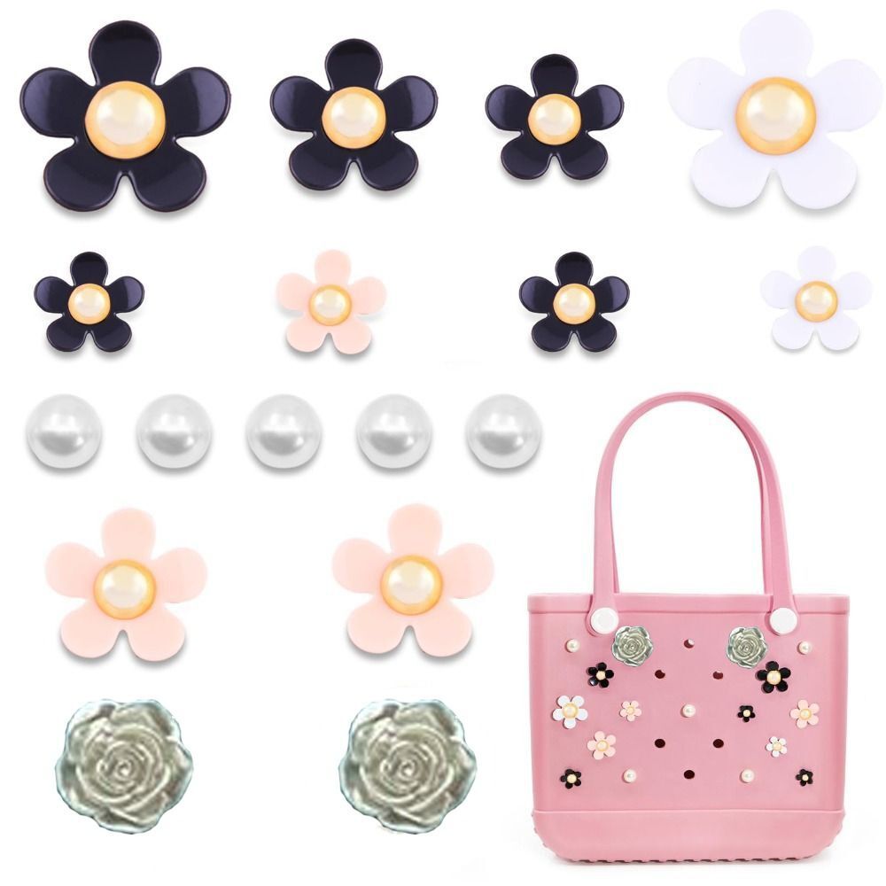 24PCS Colorful Charms for Bogg Bags Beach Totes Decoration for Bogg Bag Women