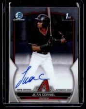 2023 Bowman Chrome Prospect Autographs Juan Corniel Auto Arizona Diamondbacks