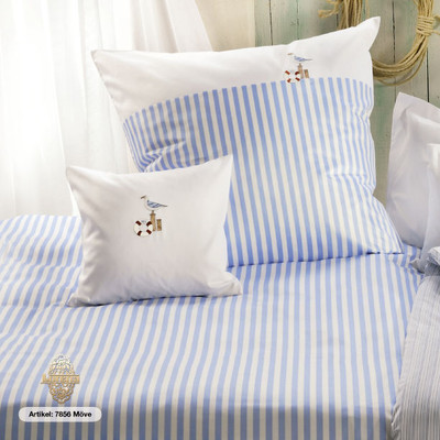 Lorena  Möwe Bettwäsche blau-weiß 200x200cm UVP  179,95  Einzelstück!