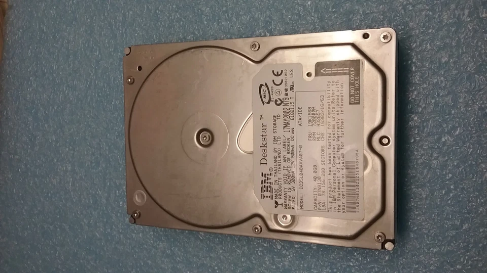 IBM Deskstar 40GB IDE/ATA HDD, Model IC35L040AVVA07-0 7200 RPM - Image 2 of 4