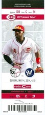 2014 Reds vs Brewers Ticket: Brandon Phillips, Brayan Pena, Scooter Gennett HR