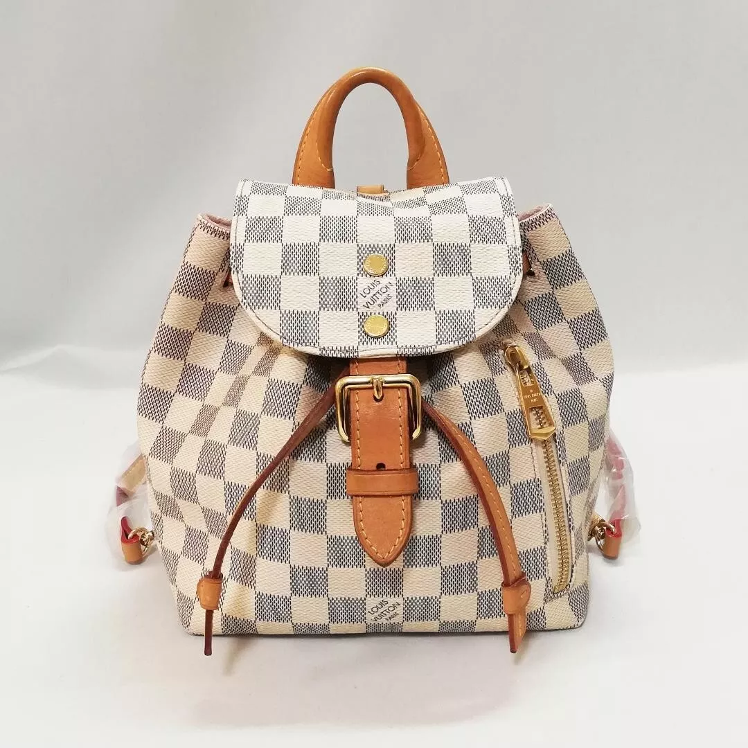 Brown LV Checker Mini Backpack