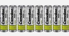 8 Camelion AA Ni-CD 1000mAh 1.2V Rechargeable Solar Light Lawn Lamp Batteries