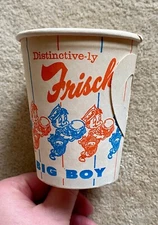 Vintage FRISCH’S BIG BOY Paper Coffee Cup with a Handle