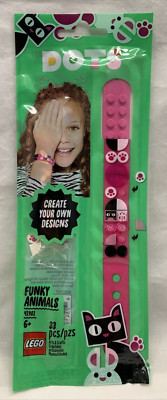 Lego Dots Funky Animals Bracelet 41901 Pink Bunny Rabbit Kitty Cat 33 Piece DIY