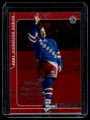 2000-01 BAP Signature Chicago Expo Sun Times Wayne Gretzky 07/10 NYRangers