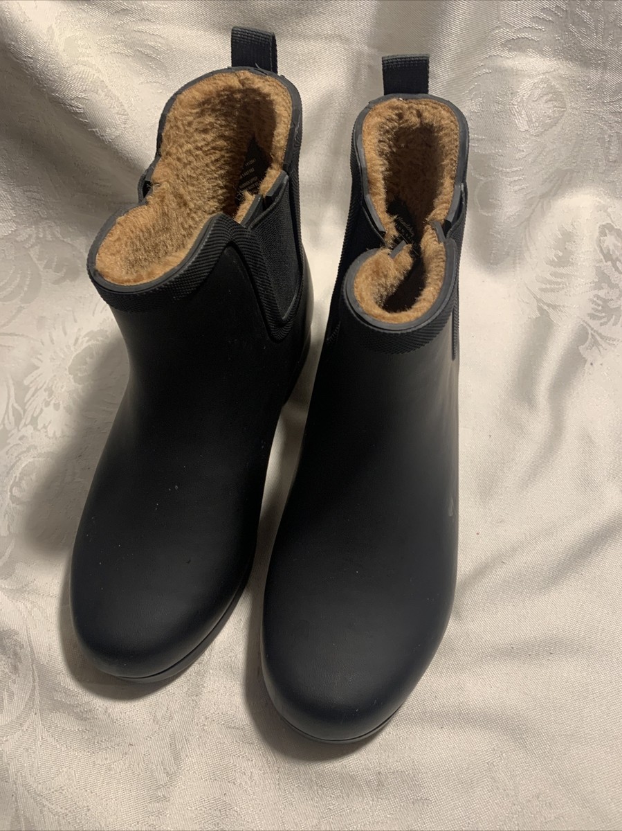 Chooka Women\'s Waterproof Plush Chelsea Bootie Chooka Chelseas | Plush Chelsea Rain Bootie - Black main image 3