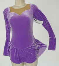 Velvet long sleeve Skate Dress Strappy Back Nude Inset Back/Front orchid classic