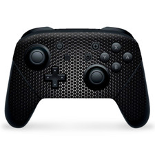 Nintendo Switch Pro Controller Skin Decal Vinyl Wrap - Black Metal Pattern