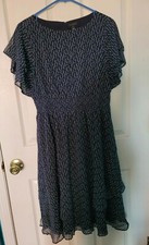 NWOT Ann Taylor Women's Ruffle Midi Dress Small Blue Floral