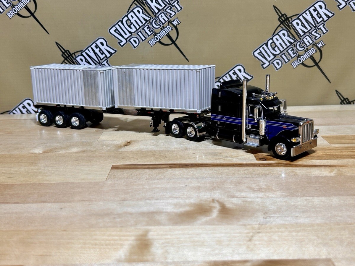 DCP 1/64 Peterbilt 389 With Container Trailer Semi Truck Farm Toy