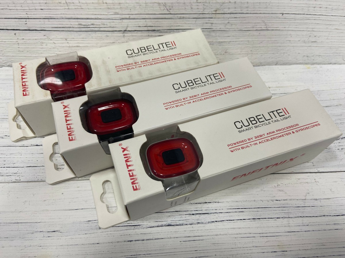 Enfitnix CubeLite II Smart Tail Light (Silver/Black/Red)