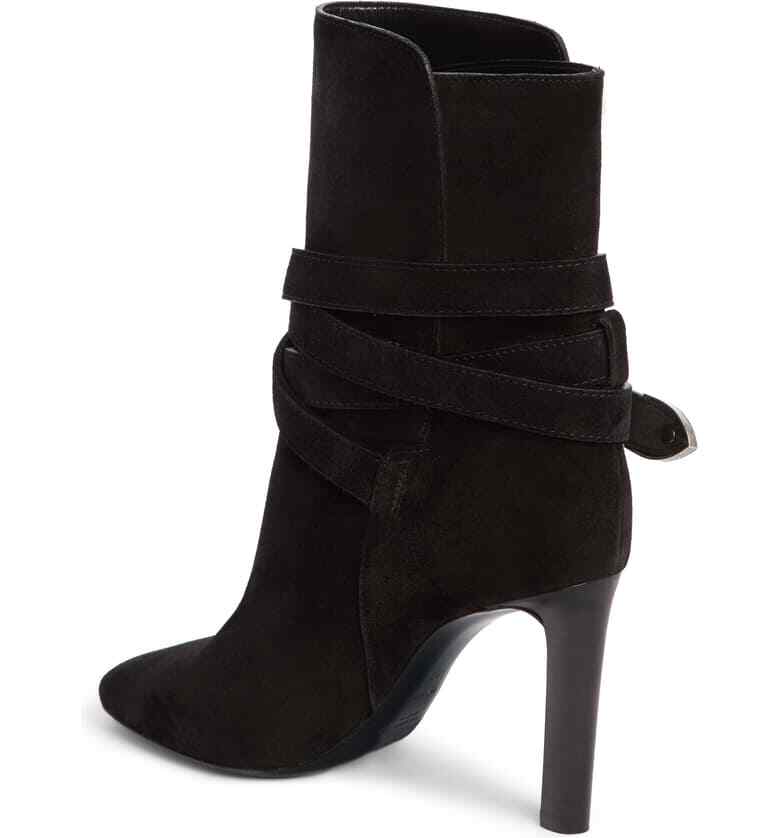 YSL Saint Laurent Mica stivaletti in pelle scamosciata fibbia misura 38 $1395 555633BT300