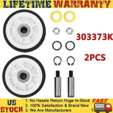 Dryer Wheel Drum Roller Shaft Kit Fits Maytag Norge New 31001096 LA-1008 303373K