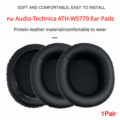 Replacement Ear Pads for Audio-Technica ATH-WS770 WS990 WS660 Headphone Cover