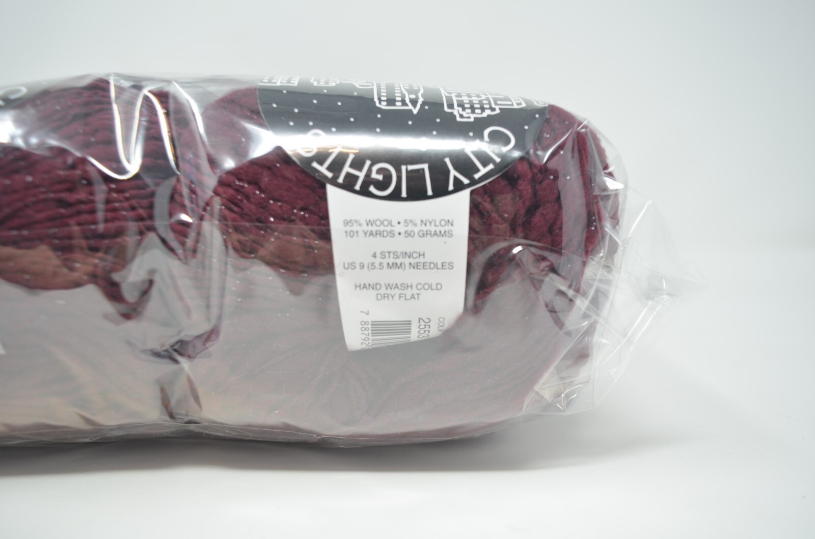 10 Skeins CLASSIC ELITE YARNS CITY LIGHTS Wool Yarn #2553 Maroon