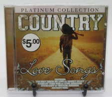 COUNTRY LOVE SONGS - PLATINUM COLLECTION MUSIC CD, 10 V/A TRACKS, WAYLON JUICE +