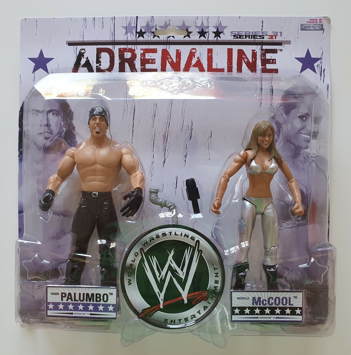 WWE JAKKS ADRENALINE 31 CHUCK PALUMBO MICHELLE McCOOL Wrestling 