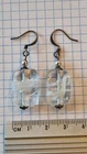 Italian Earrings, Glass Murano SILVER PLATE