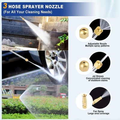 #ad High Pressure Power Washer Wand With 3 Sprayer Nozzle 38 Inch Garden Hose No... $33.36