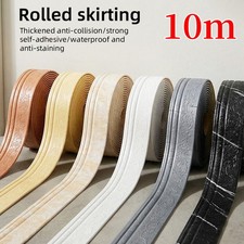 10M Self-Adhesive 3D Pattern Sticker Wall Trim Corner Line Skirting Border Decor