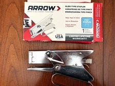 Arrow Fastener P22 Heavy Duty Plier Type Stapler Gun  Chrome Finish New