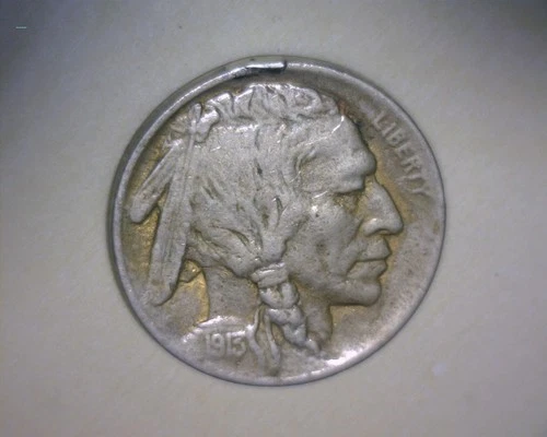 1913🌟TYPE 1 BUFFALO NICKEL🌟STILL A KEEPER🌟FULL DATE AND HORN 🌟PLANCHET FLAW