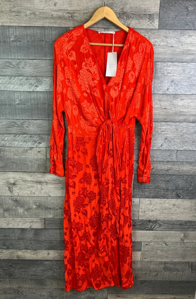 chinese dress ladies ZARA. Long satin dress with slits. TS – Hibuy market