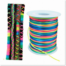 328ft Rainbow Nylon String Cord for Hair and Crafts