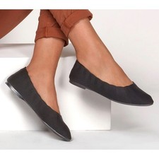 SKECHERS Cleo Bewitch Memory Foam Stretch Knit Ballet Flats Black Sz 8.5