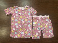 Little Sleepies 7/8 Cookies And Milk Pajamas Short Set VGUC