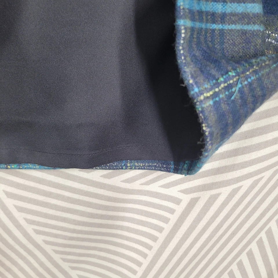 NEW J Jill Wool Pencil Skirt Size 6 Plaid Teal Blue Tartan Career Professional - Image 4 of 4