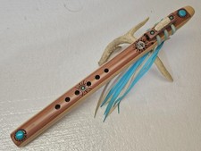 Paul Neal Native American Style Flute Key of LOW E Number 524 INDIAN CARVING