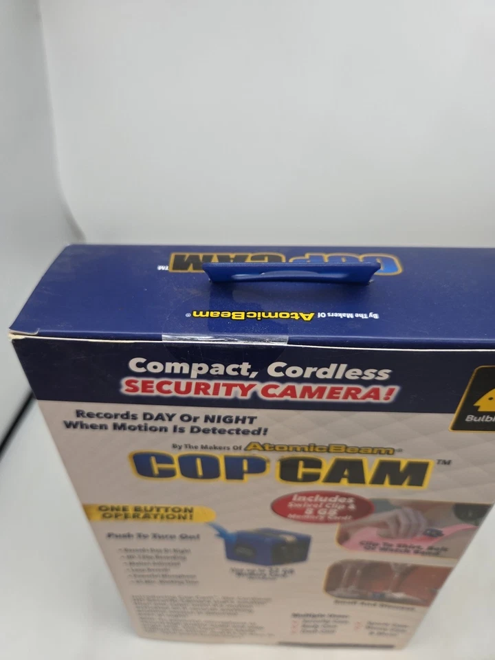 (NOVO) Mini câmera de segurança Atomic Beam Cop Cam por BulbHead Body Cam Dash Cam - Imagem 3 de 4