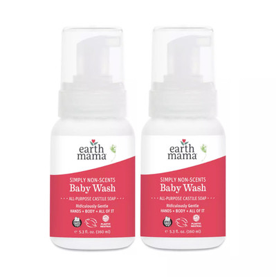 Earth Mama Simply Non-Scents Baby Wash 5.3 oz (Pack of 2)