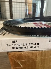 M.K. Morse 12’x10”x 3/8x .025 4H Bandsaw Blades