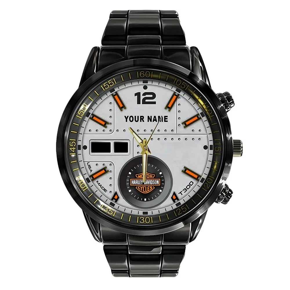 Harley Motor Racing  Davidsonn Black Stainless Steel Watch For Men
