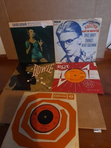 David bowie 5  x 7" vinyl singles job lot