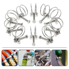 10Pcs Stainless Steel Hose Clamps Pipe Clamp Pipe Tube Clamps Wire Hose Clamp