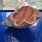 Vintage Royal Haeger Large Ceramic Conch Shell Bowl Planter/Vase Beach Decor