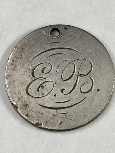 1884 Seated Liberty Dime Love Token Initials EB Engraved (1/2 Of SET- see desc.)