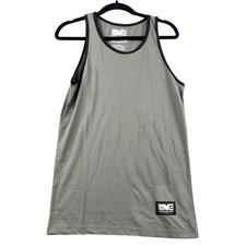 Monsta Clothing Mens Gray Athletic Gym Tank Top Size S Made in USA MC Logo