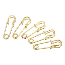 20Pcs Safety Pins 1.06 Inch Large Metal Sewing Pins Gold Tone