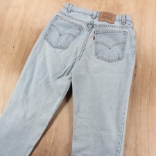 1997 LEVI'S Orange Tab 512 light wash denim jeans 9 LONG tag vtg 90s usa made