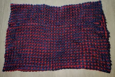 GAP womens red blue NECK WARMER 30 INCH AROUND 25 INCH LONG SCARF NICE WARM!
